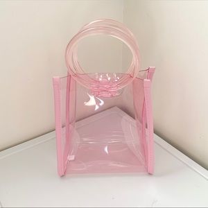 Cute clear baby pink mini bag